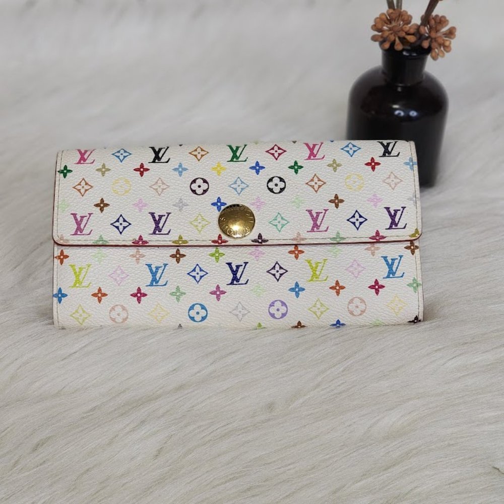 Louis Vuitton Murakami Multicolor Portefeuille Sarah Wallet - Picture 2 of 13